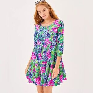 Lilly Pulitzer X Disney Collection L Geanna 3/4 Sleeve Dress